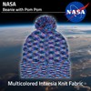Concept One NASA Logo Knitted Acrylic Intarsia Winter Beanie Hat
