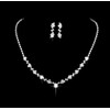 Kara Nicole Sparkling Silver Wedding Bridal Crystal Diamante Rhinestone Necklace