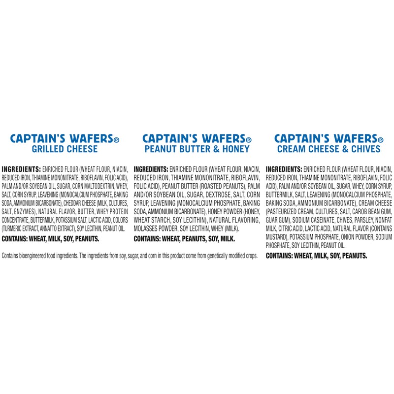 Lance Sandwich Crackers, Captain's Wafers, Variety Pack, 8 Individual Packs,