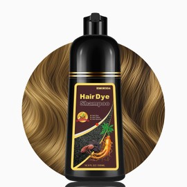 Blonde Brown Hair Dye Shampoo, Hair Color Shampoo for Women Men, Long Lasting Brown Hair Dye, Shampoo Para Pintar el Cabello, Easy to Use, Colors Hair in Minutes, 16.90 Fl Oz