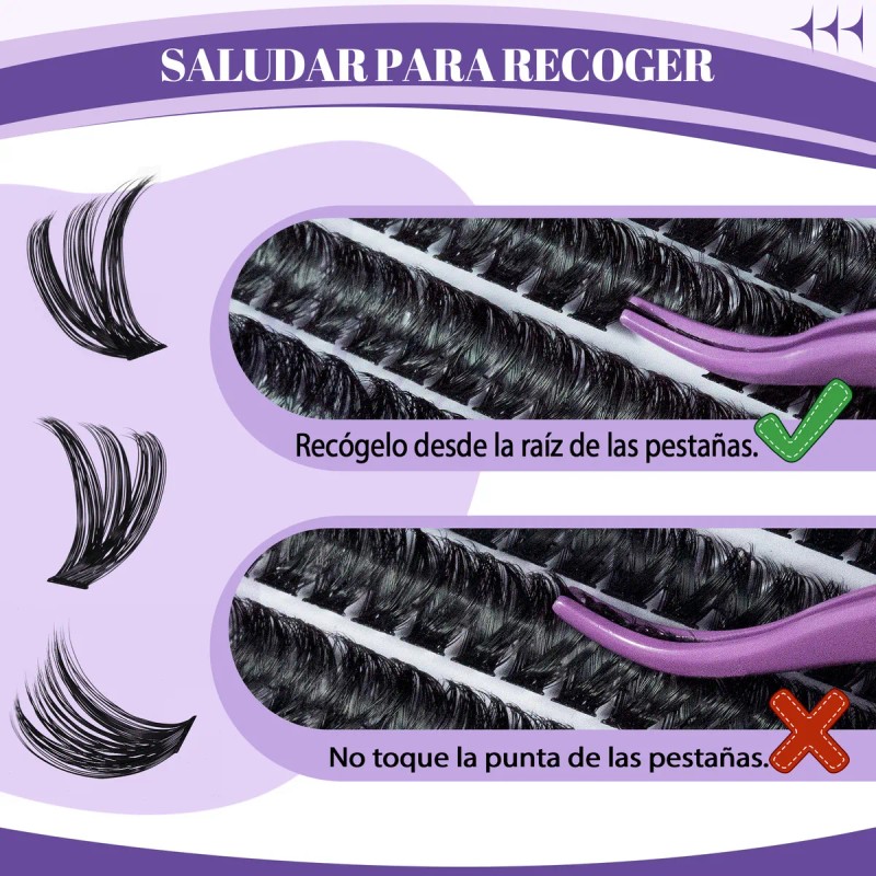 Pro Pestañas Extensions Kit 60d 80d 8-16 Mm