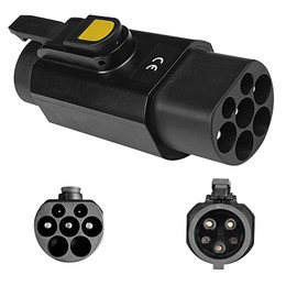 EV Charging Adapter, 32A Type 2 (IEC 62196) to Type 1 (SAE J1772) Convertor, Car Charging Adapter 250V 7.2KW