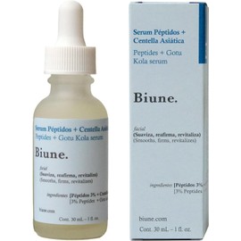Serum Péptidos 3% + Centella Asiática Reduce Arrugas y Signos de la Edad Regenera, Hidrata y Reafirma Antiedad + Calmante Para Todo tipo de Piel Skin Care Biune. 30 ml