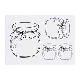 Azeeda 4 x 'Rundes Gefäß' Temporäre Tattoos - Wasserfest, Hautfreundlich & Ungiftig · Transfers in Verschiedenen Größen (TO00082468)