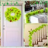 Jutom 24ft Christmas Lime Green Garland Lighted Green Long Feather