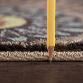 Brown Modern 6ft Round Rug - Area Rug - Indoor Area Rugs for Living Room - Dining Room Rug - Bedroom Rug - Kitchen Rug - Entryway Rug Contemporary Carpet - Alfombras para Salas Modernas