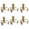 YouXiaor Holzfiguren Puppen, 6PCS Holz Puppen DIY Malerei Flexible Holz