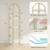 5-Tier Corner Shelf Stand, Gold Corner Bookshelf, Bathroom Storage Rack