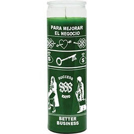INDIO Better Business Green Candle - Silkscreen 1 Color 7 Day