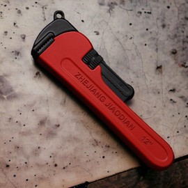 Pipe Wrench Inflatable Lighter, Fun Novelty Windproof Torch Lighter, Refillable Butane Torch Lighter, Cool Tool Lighter, Unique Gift for Men, Candle BBQ (No Gas) (Red)