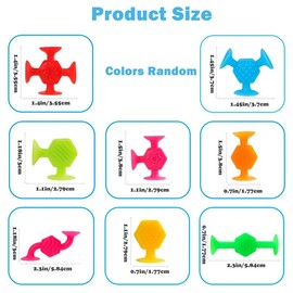 Random Color Suction Cup Toy, 50pcs Colorful Food & Animals Design Stress Relief Toy for Adults, Birthday Gift, Party Favors