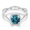 Gem Stone King 1.70 Cttw London Blue Topaz Ring For