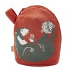 Kusunobashi Crest Woven Pouch, MoritaMiW Pouch with Gusset, Malay Bear