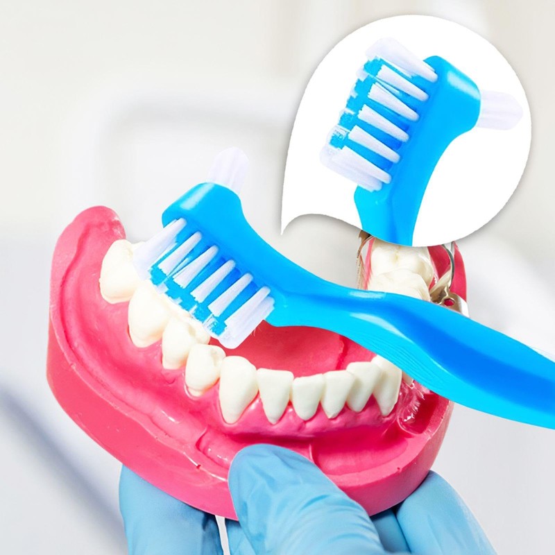 7 Pieces of Denture Toothbrushes, Denture Cleaning Brushes, Denture Accessories,