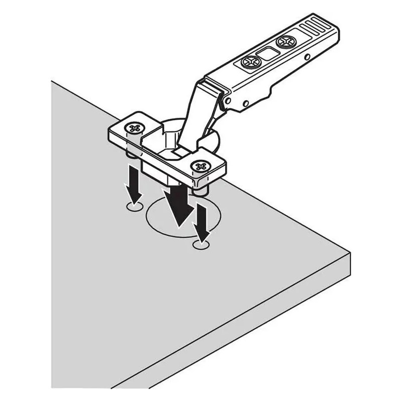 Blum 107 Degree Press-In Cabinet Door Hinge w/Self-Closing Function 75T1580