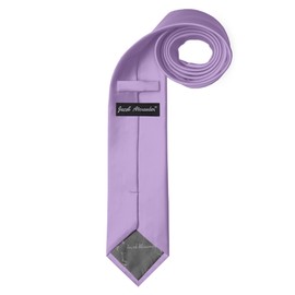 Jacob Alexander Solid Color Men's Regular Tie - Lavender