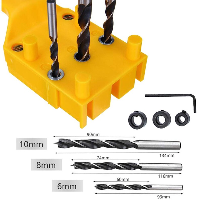 Gasea 8pcs Woodworking Doweling Jig Kit, 6/8/ 10mm Drill Guide