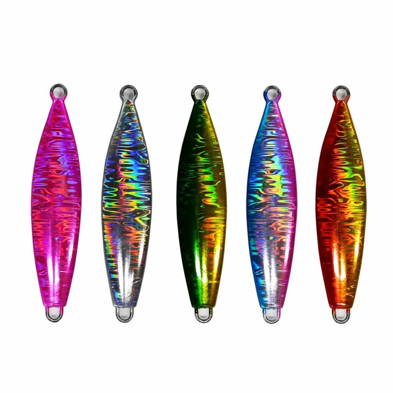 Haruka Slow Pitch Fishing Jigs, 100g, Set of 5, Glow-in-Dark,