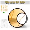 Black Chandelier Shade with Gold Lining Hardback, 3" Top x