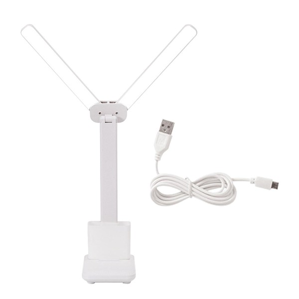 AIXXCUVQ Adjustable LED Desk Light with Pen Holder and Phone