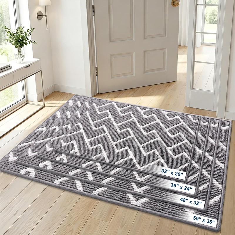 OLANLY Front Door Mat, Non-Slip Rubber Backing, Dirt Resistant and