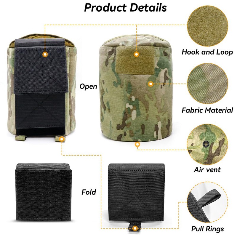Qavctw Molle Dump Pouch, Tactical Waist Bags, Tactical Tool Backpack,