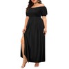 Black Off Shoulder Summer Dress for Women Plus Size Wedding