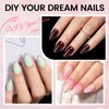 Gel Nail Extension Kit Short Almond Nail Tips, Nail Glue