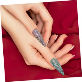 Mikinona Nail Glitter Powder Set 6 Colors Holographic Nail Art Glitter Shimmer for Nail Decorations