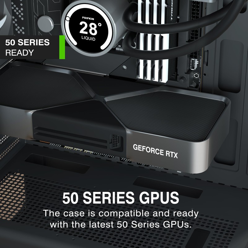 FOIFKIN M1 PC Case -Walnut Front pane Pre-Installed 4 PWM