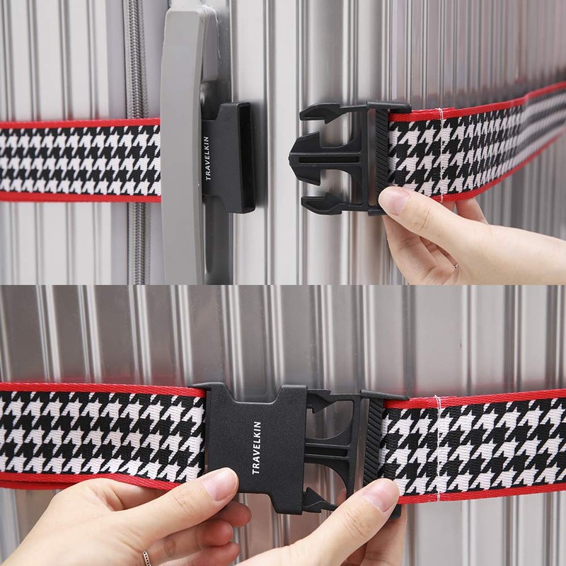 Travelkin Luggage Straps TSA Approved - Adjustable Cross Suitcase Straps