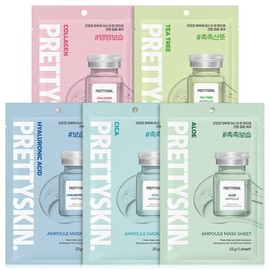 프리티스킨 앰플 마스크팩 5종 30매 Pretty Skin Ampoule Mask Pack 5 Types 30 Sheets