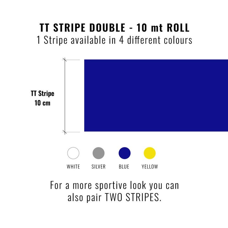 Quattroerre TT Racing Stripes, Blue, 10 cm x 10 mt
