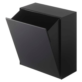 Yamazaki 5434 Tower Film Hook Storage Box, Black, ABS Resin, Minimalist Design, 17 x 8.7 ~ 16 x 20 cm (L x W x H)
