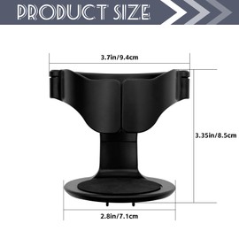 NTNEV Cup Holder for Car, Cup Holder Expander for Car Air Vents, Adjustable A/C Vent Cup Holder Stand with 3 Kinds Mounting Clips, Universal Car Accessories (Black-1PC)
