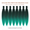 DIFUNEE Pre-stretched Braiding Hair - 24 Inch 8 Packs Ombre