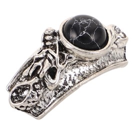 Ipetboom Pet Grooming Scissors with Dragon Head Tail Nail Decoration Ergonomic Finger Rest Design for Professional Grooming Stylish Faux Accent Durable Metal Hairdressing