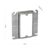 RACO 768 4-in. Square Mud-Ring Cover for 1 Device, 5/8-in.