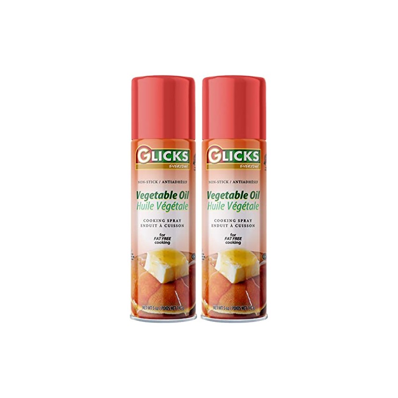 Glick's Vegetable (Cottonseed) Non-Stick Oil Spray 5oz (2 Pack) Kosher