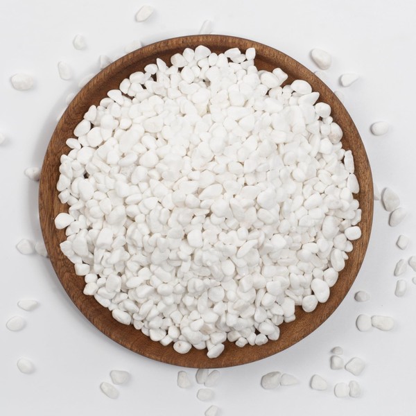1/5 Inch White Natural Decorative Gravel, 2lbs - Perfect for
