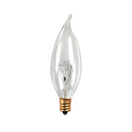 Bulbrite Incandescent CA10 Candelabra Screw Base (E12) Light Bulb, 40 Watt, Clear