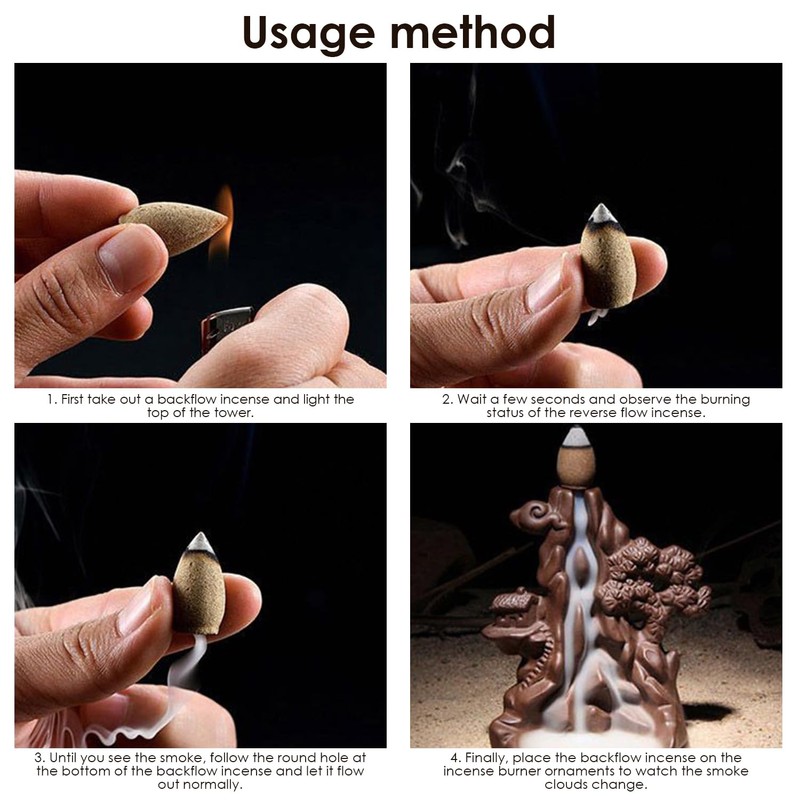 200 Aromatherapy, Smoke Aromatherapy, Aromatherapy Cones, Reflux Aromatherapy Cones, Room