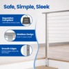 Muzata Side Mount Cable Railing Post 42 Inch 42"x2"x2" Level