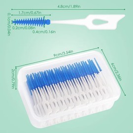 100 pcs Interdentalbürste,Silikon Zahnzwischenraumbürsten,Dual-Use Dentalbürsten,Silikon Doppelseitige Interdentalbürste,Für Hygiene und Interdentalreinigung zur Erhaltung der Mundgesundheit