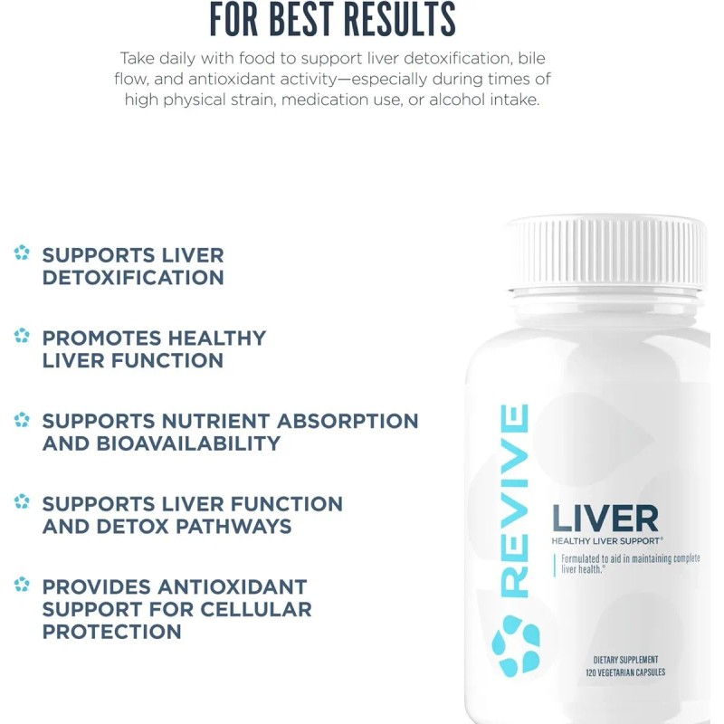 Revive Liver Salud Del Hgado 120 Vcaps Sabor Sin Sabor