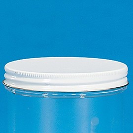 Screw Caps, White Enamel Metal, 48 Mm, Pack Of 12