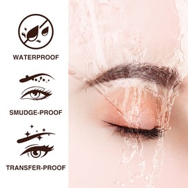 Eyebrow Stamp Stencil Set, Eyebrow Cream, Eyebrow Stamp Set, 20 Reusable Eyebrow Templates, 2 Eyebrow Brushes, for Beginners Eyebrow Pencil Set (Light Brown)