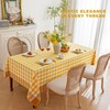 Midsummer Breeze Sunny Country Yellow Gingham Tablecloth Rectangle 60”x75”