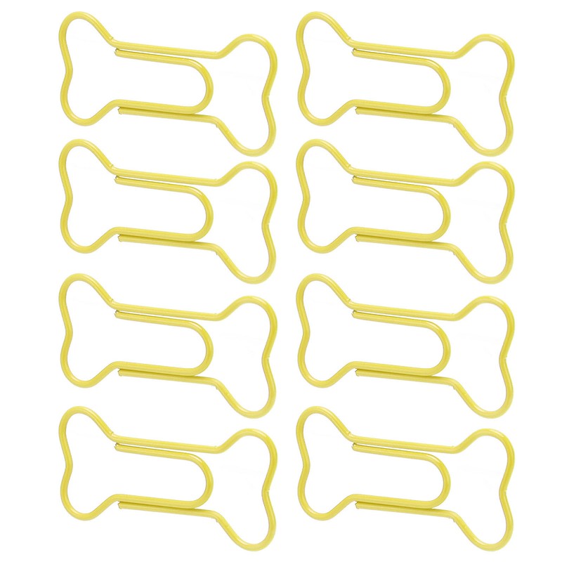 100pcs Colored Dog Bone Shape Paper Clips Black Lightweight Notebook