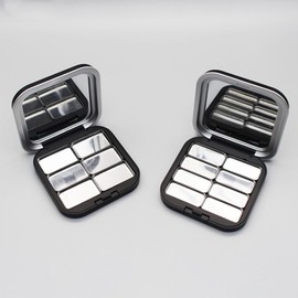 FRCOLOR Eyeshadow Container 2pcs Eye Shadow Box Makeup Samples Empty Magnetic Palette Empty Makeup Palettes Travel Powder Box